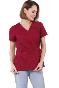 Блуза медицинская женская "Ангелина" панацея (р-ры: 40-58) бордовый