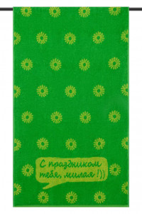 Полотенце махровое "Women's holiday" зеленый