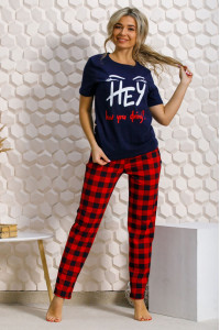 Костюм двойка женский 775/3 "Hey" кулирка (р-ры: 46-60)