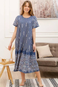 Платье женское "Паула Б" кулирка (р-ры: 52-60) синий