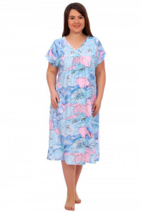 Сорочка женская "Пышечка" кулирка (последний размер) акварель 58,68