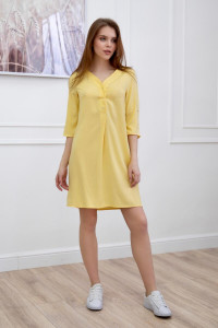 Платье-туника женское "Луиза Ж" штапель (р-ры: 44-58) желтый