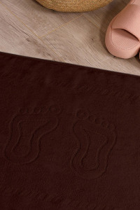 Полотенце махровое для ног "Ножки" 915 горький шоколад