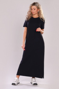 Платье женское П873 кулирка с лайкрой (р-ры: 44-54) черный
