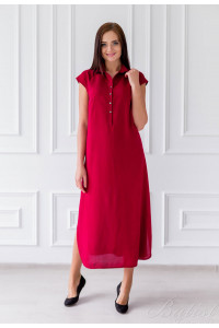 Платье женское "Леонора" штапель (р-ры: 48-58) красный