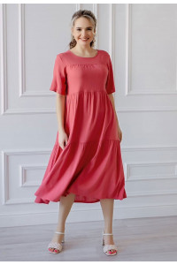 Платье женское "Дебора длинная" плательная ткань (р-ры: 46-56) красный