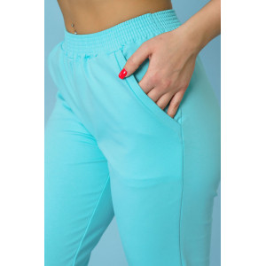 Костюм двойка женский 866 футер с лайкрой (р-ры: 44-58) ментол