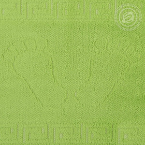 Коврик для ног махровый на резиновой основе "Ножки" зеленый