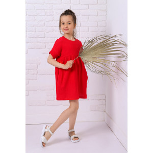 Платье детское "Джулия-1" муслин (р-ры: 116-158) красный
