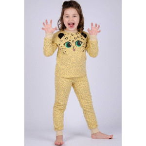 Пижама детская "Леопард" ПД-135 футер 2-х нитка с начесом (р-ры: 104-128)
