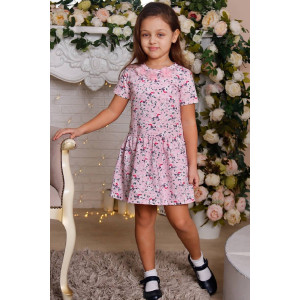 Платье детское "Малиновка" кулирка с лайкрой (р-ры: 92-134) розовый