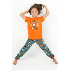 Пижама детская "Лотос" кулирка (р-ры: 92-134) оранжевый