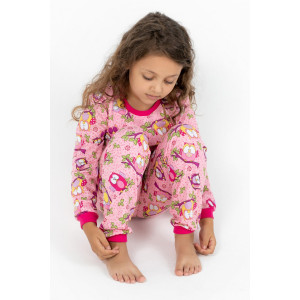 Пижама детская "Розовая мечта" футер с начесом (р-ры: 92-134) розовый
