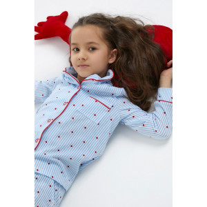 Пижама детская "Алиса-кант" кулирка (р-ры: 104-146) голубой