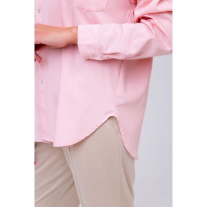 Рубашка женская №311PNK джинса софт облегченная (р-ры: 46-56) розовый