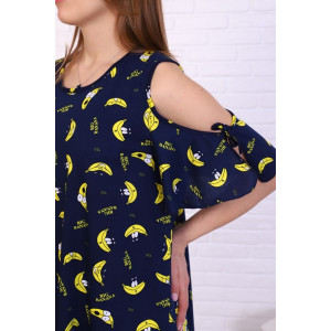Платье женское "Тропиканка" кулирка (р-ры: 48-66) бананы
