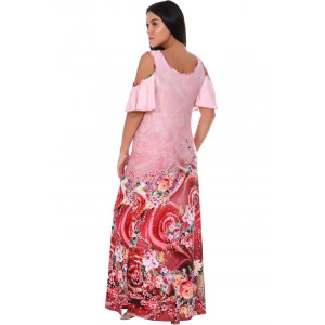 Платье женское "Ницца" вискоза (последний размер) розовый 52,54