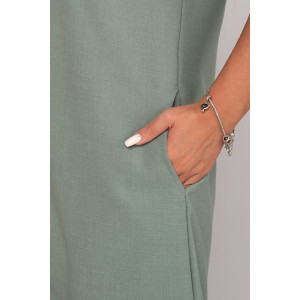 Платье женское Ш-11 "Лима" штапель (р-ры: 46-60) зелень