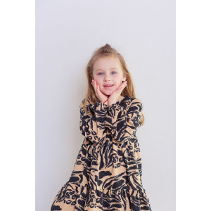 Платье детское "Агния" кулирка (р-ры: 110-134) леопард