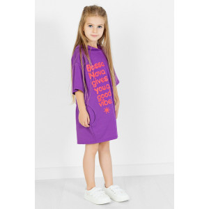 Платье детское BN-166В22-161 кулирка (р-ры: 104-128) фиолетовый