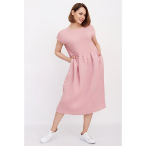 Платье женское "Бриз" муслин (р-ры: 44-54) розовый