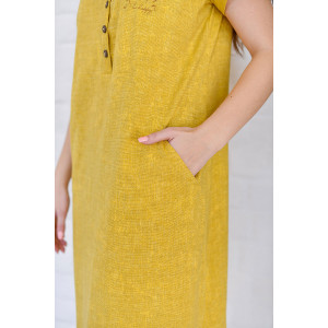 Платье женское 1512-К "Лён" кулирка (р-ры: 48-62) желтый