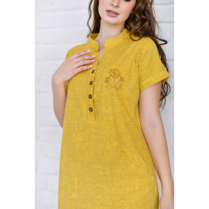 Платье женское 1512-К "Лён" кулирка (р-ры: 48-62) желтый