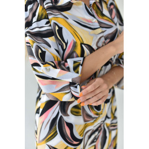 Платье женское "Санторини" штапель (р-ры: 44-62) желтый