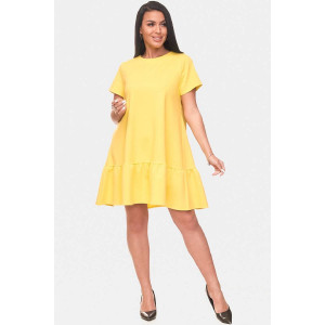 Платье женское "Зной" футер 2-х нитка (р-ры: 42-56) желтый