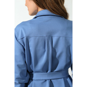 Платье женское "Гледис-1" футер 2-х нитка с лайкрой (р-ры: 44-54) голубой