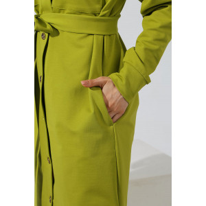 Платье женское "Гледис-1" футер 2-х нитка с лайкрой (р-ры: 44-54) салатовый