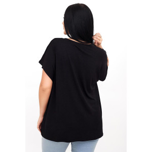 Футболка женская "Бэтти Ч" вискоза (р-ры: 52-66) черный Футболка женская "Бэтти Ч" вискоза (р-ры: 52-66) черный