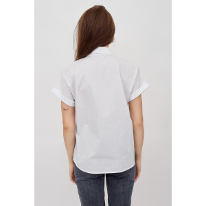 Рубашка женская "Рита" поплин (р-ры: 44-58) белый