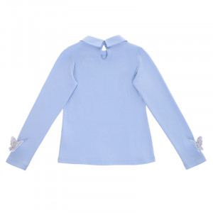 Блузка школьная "Камилла" трикотаж (р-ры: 122-164) светло-голубой