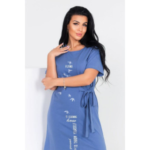 Платье женское "Лорен" кулирка (р-ры: 48-62) голубой