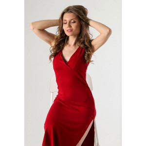 Сорочка женская "Валентина" вискоза (последний размер) бордовый 48