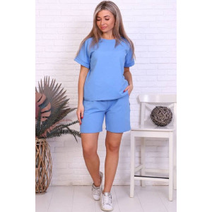 Костюм двойка женский "Nice" футер 2-х нитка (последний размер) голубой 54,56 Костюм двойка женский "Nice" футер 2-х нитка (последний размер) голубой 54,56