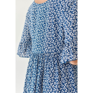 Платье женское "Луна" штапель (р-ры: 44-54) голубой