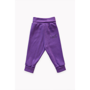 Штаны для новорожденных "Милашка" 20269 интерлок (р-ры: 62-80) фиолетовый