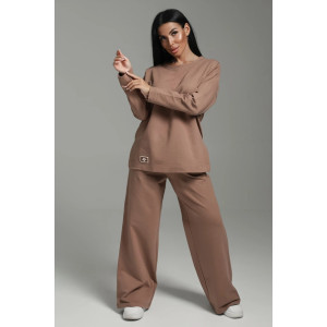 Костюм двойка женский "Линда" футер 2-х нитка (р-ры: 48-58) кофе Костюм двойка женский "Линда" футер 2-х нитка (р-ры: 48-58) кофе