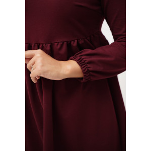 Платье женское П 290-1 футер с лайкрой (р-ры: 44-54) бордо