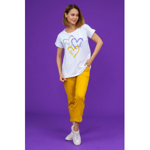 Костюм двойка женский 874 кулирка с лайкрой пенье+футер с лайкрой 2-х нитка (р-ры: 46-58) горчица