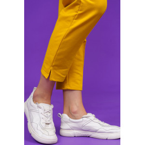 Костюм двойка женский 874 кулирка с лайкрой пенье+футер с лайкрой 2-х нитка (р-ры: 46-58) горчица