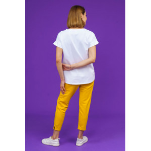 Костюм двойка женский 874 кулирка с лайкрой пенье+футер с лайкрой 2-х нитка (р-ры: 46-58) горчица