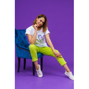 Костюм двойка женский 874 кулирка с лайкрой пенье+футер с лайкрой 2-х нитка (р-ры: 46-58) фисташка