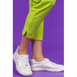 Костюм двойка женский 874 кулирка с лайкрой пенье+футер с лайкрой 2-х нитка (р-ры: 46-58) фисташка