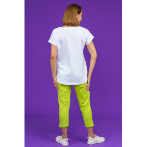 Костюм двойка женский 874 кулирка с лайкрой пенье+футер с лайкрой 2-х нитка (р-ры: 46-58) фисташка