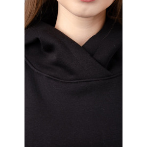Платье женское "Винтер" футер 3-х нитка с начесом (р-ры: 42-52) черный