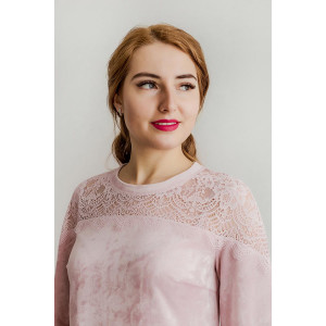 Платье женское "Эмилия" вискоза (последний размер) розовый 44