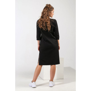 Платье женское "Скайп-1" футер (р-ры: 44-54) черный